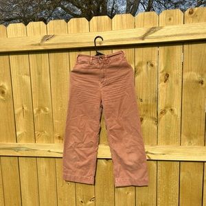 Free people wide leg marine style denim jeans